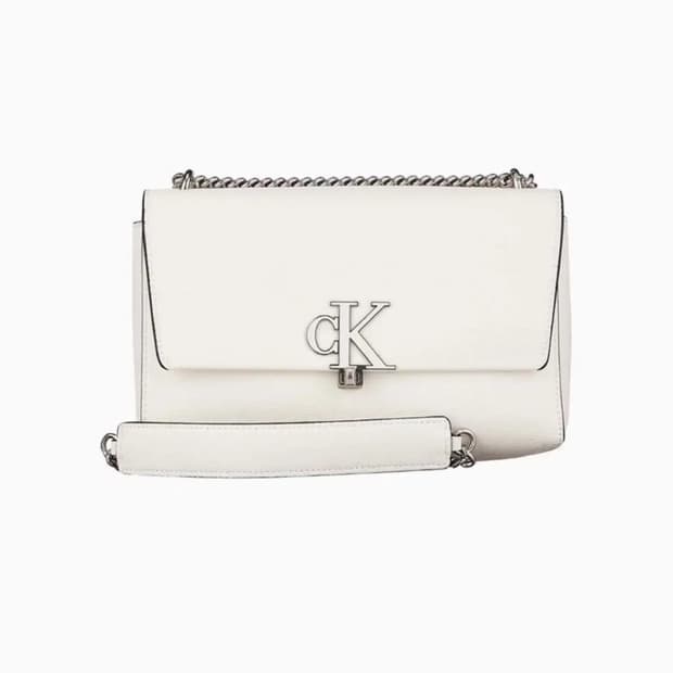 캘빈클라인 여성 미니멀 모노그램 플랩 체인 크로스백