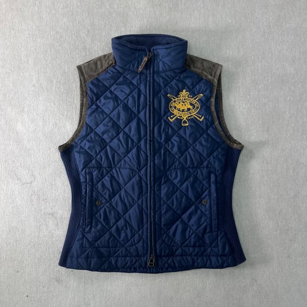 W 95 폴로 랄프로렌 스웨이드 퀄팅 조끼