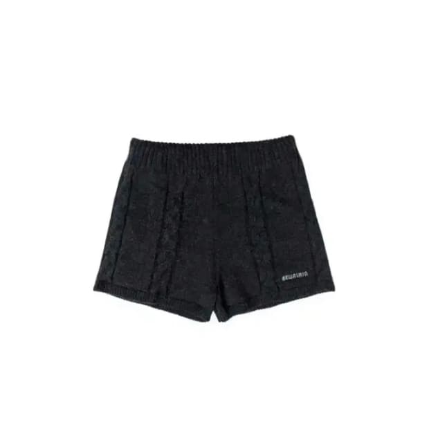 새상품) 뉴얼린 캐시미어 니트 쇼츠 반바지 차콜