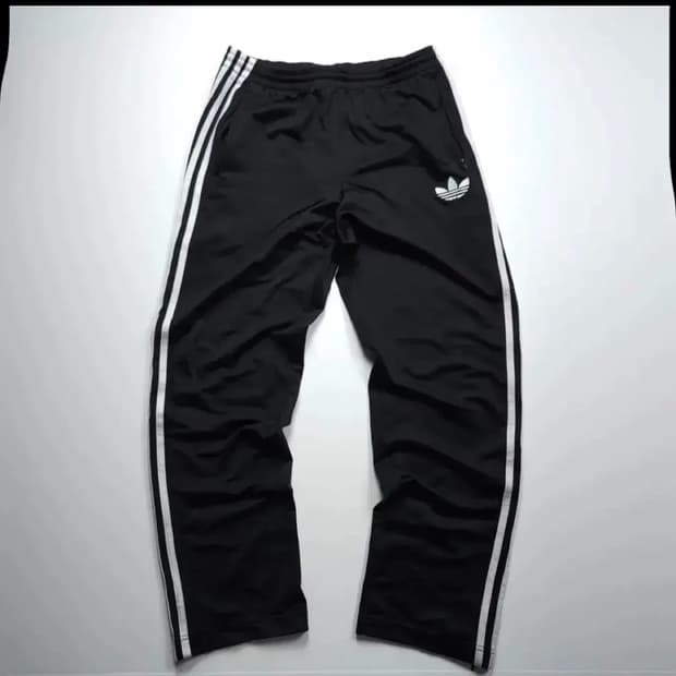 아디다스 파이어버드 블랙 와이드 트랙팬츠 (L)