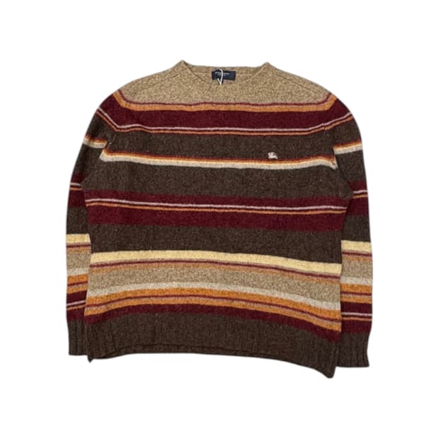 버버리 런던 울 스트라이프 니트 스웨터