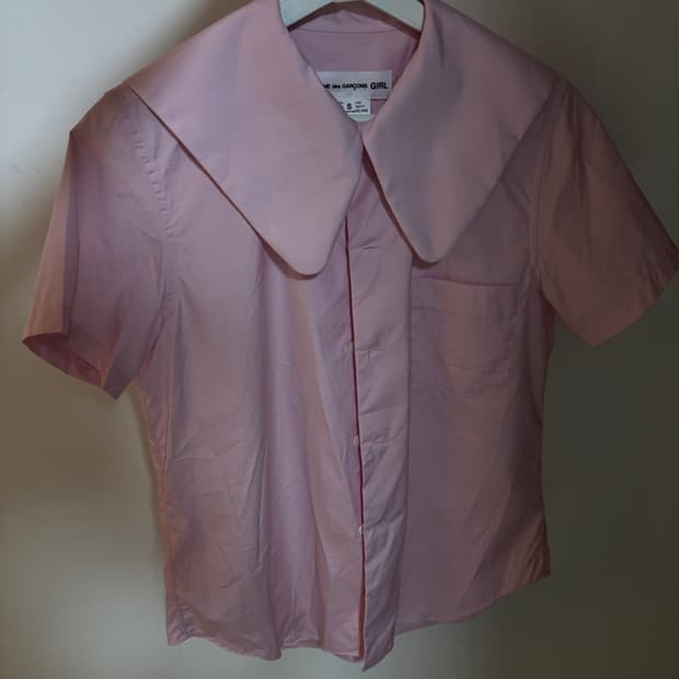 Comme des garcons 꼼데가르송 세일러 반팔셔츠 핑크 s