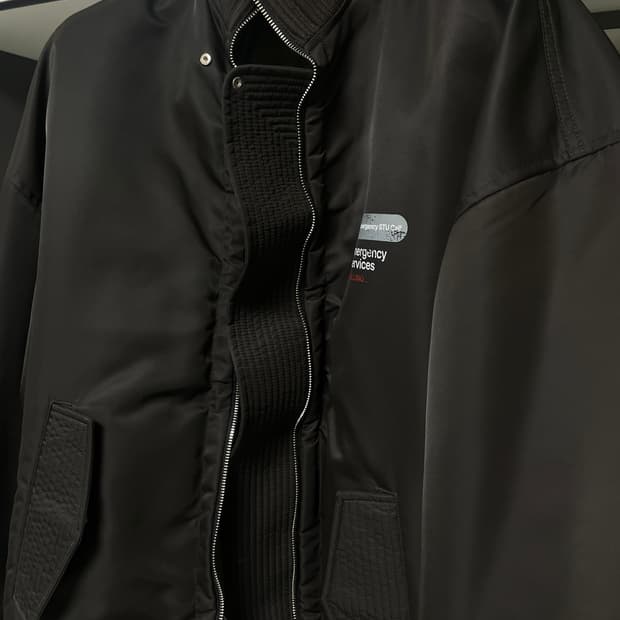 STU oversized 봄버 브라운 M