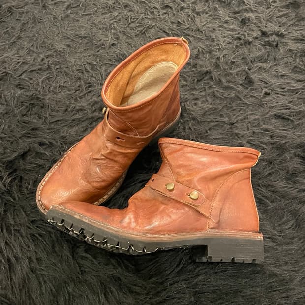 디젤 레더 앵클 부츠