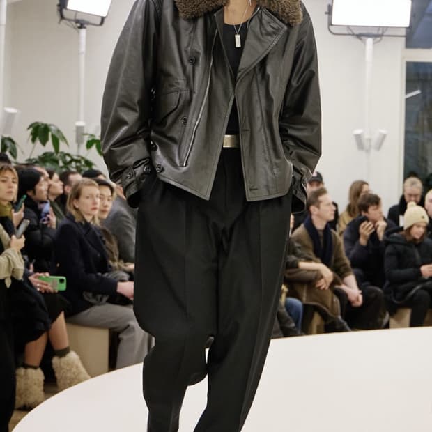 르메르 24fw 시어링 레더 블루종 자켓 / S