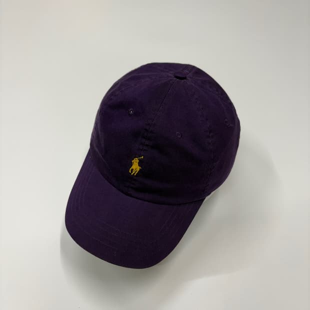 Polo Ralph Lauren 폴로랄프로렌 가죽 스트렙 퍼플 캡 모자