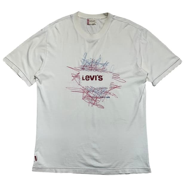 LEVI'S 자수 프린팅 티셔츠 L