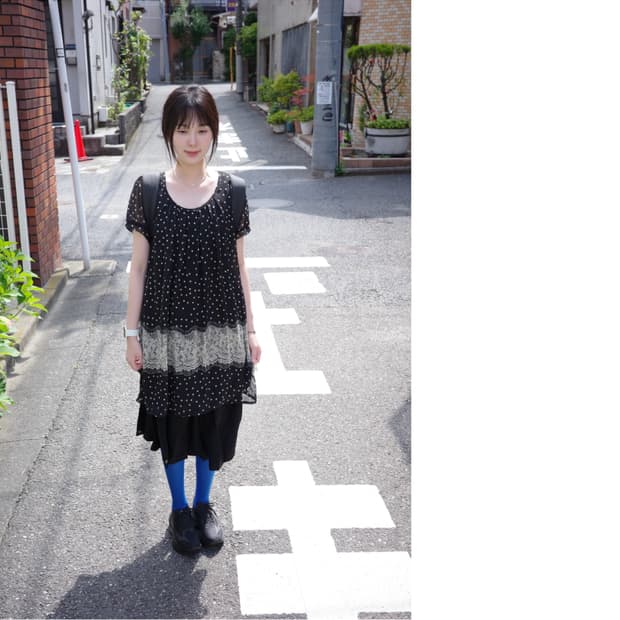 Dot mixed one-piece