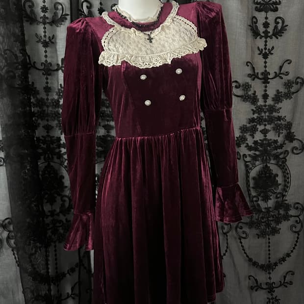 DARK IN LOVE velvet Gothic dress