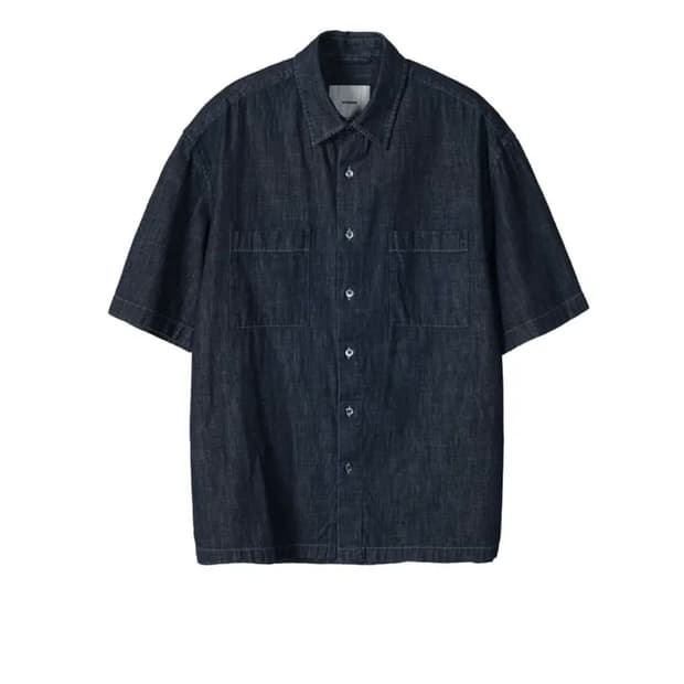 인더로우 데님 반팔 셔츠 4사이즈