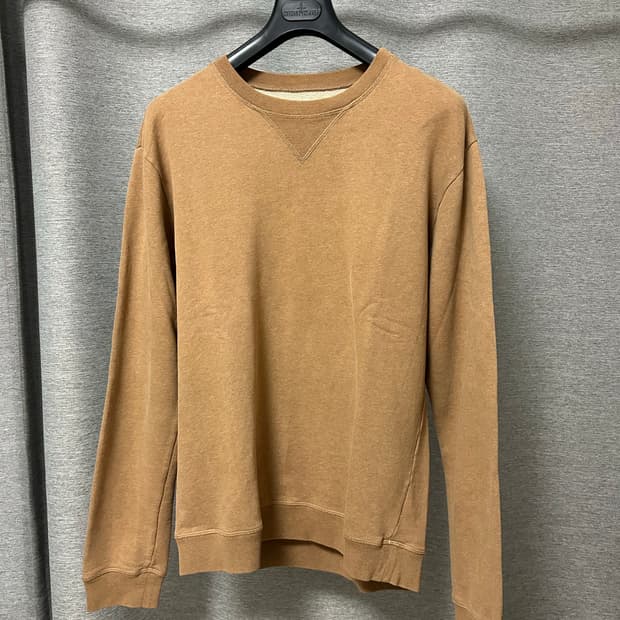 메종마르지엘라 엘보 패치 스티치 맨투맨 브라운 (52)