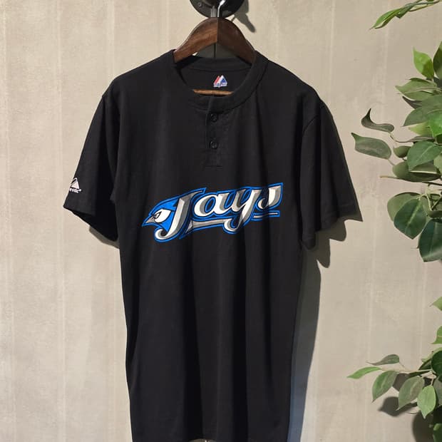 Majestic Jays 팀 빈티지 헨리넥 티셔츠