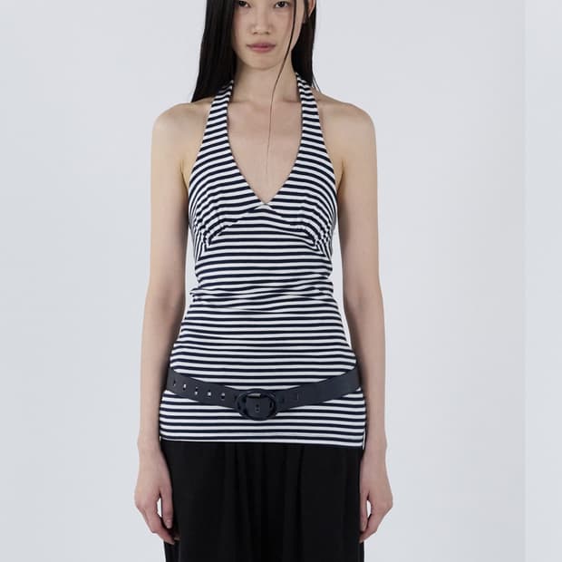 Cerric 세릭 stripe halter top