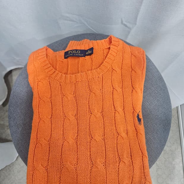 폴로랄프로렌 케이블니트 오렌지 XL