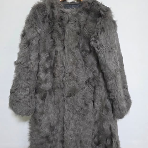 자라 ZARA WOMAN 100% 새끼양가죽 롱 퍼코트 (M사이즈)