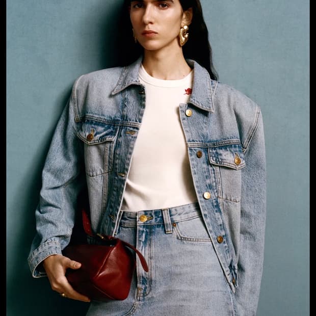 새상품) 자라 윌리차바리아 숄더패드 데님 자켓