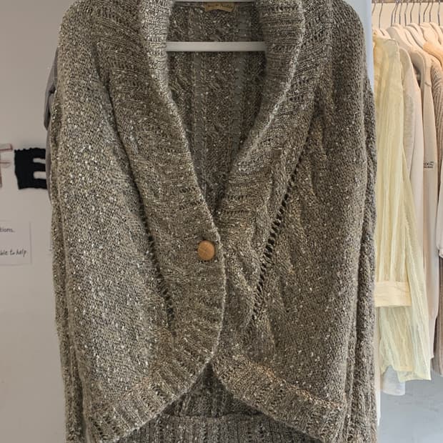 Glitter olive cardigan 