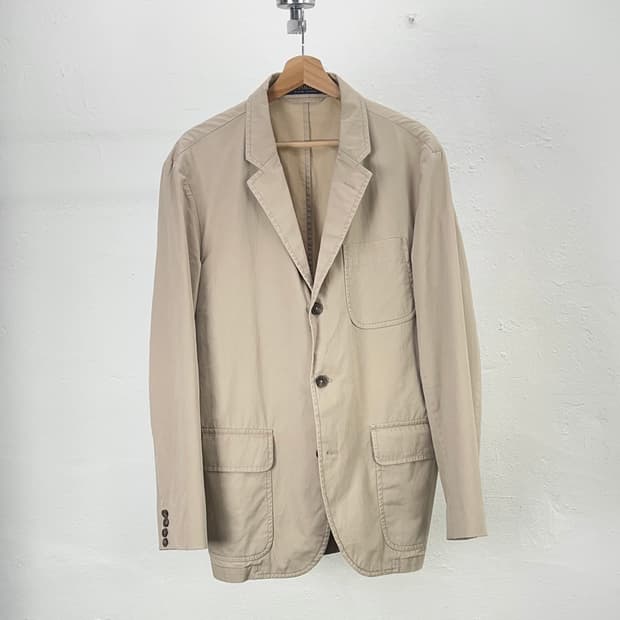 폴로 랄프로렌 베이지 피마 코튼 치노 3b 블레이저
