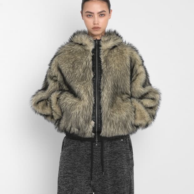 샌드릭 리버시블 퍼자켓 라이트옐로우