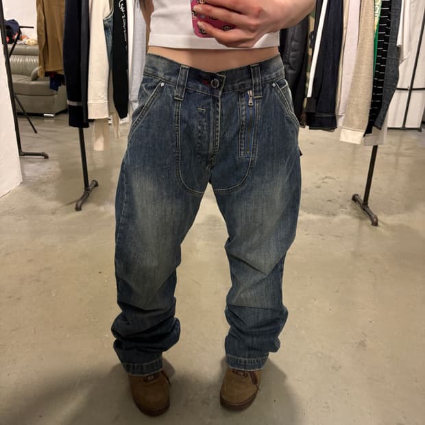 언디핏 새상품 데님팬츠