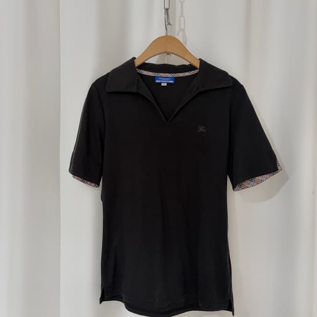 BURBERRY BLUE LABEL collar t-shirt