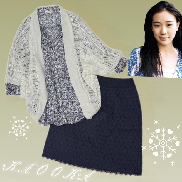 🪻하구미의 크로셰 코디세트🪻플라워 셔츠 레이어드 미디스커트 모리걸