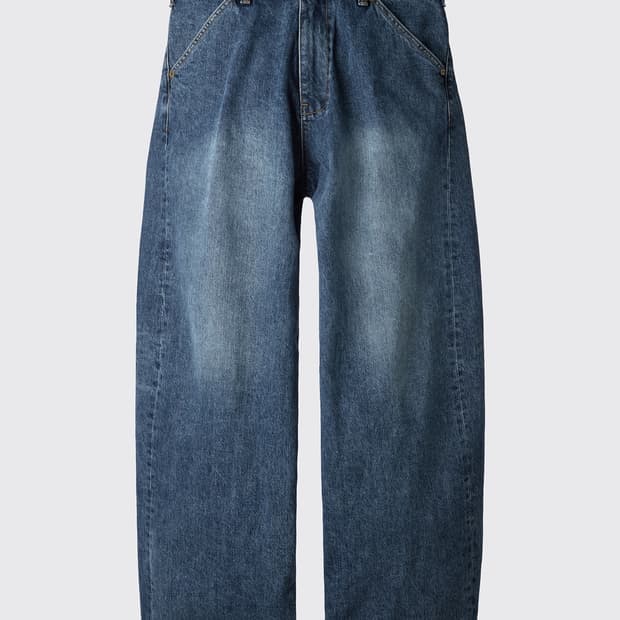 해칭룸 와이드 커브드진 워시드블루 3