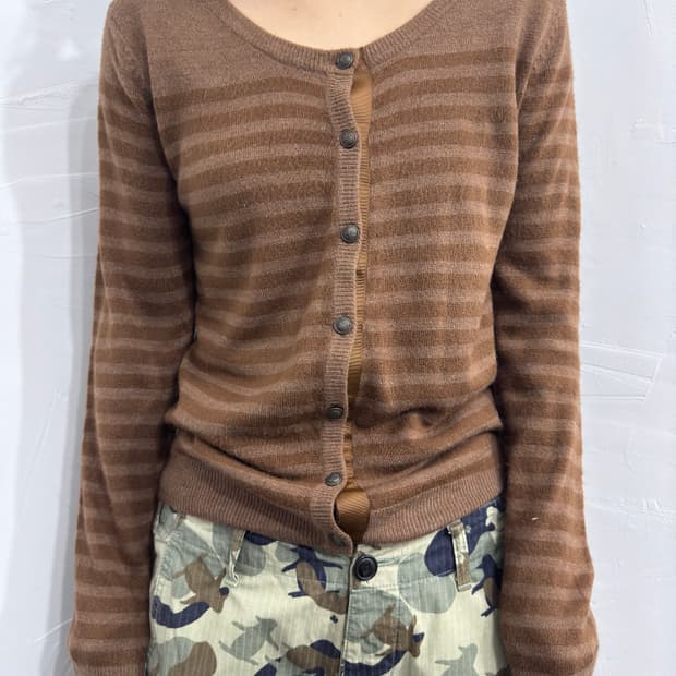 scalzi stripe knit cardigan