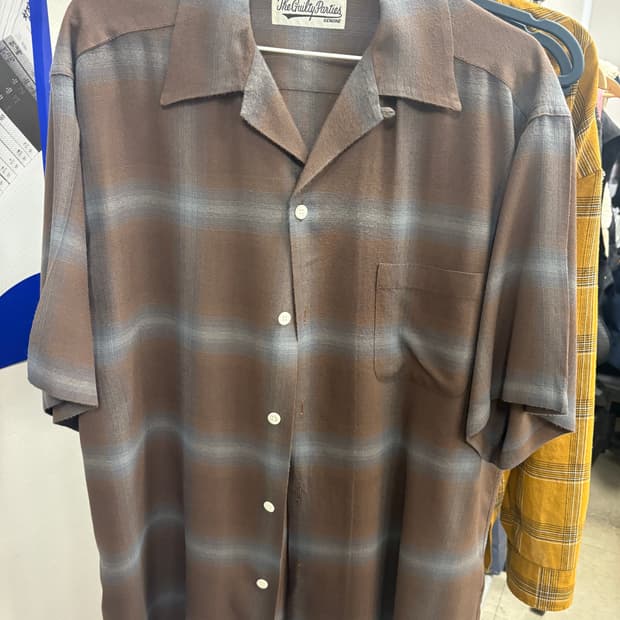 (XL) 와코마리아 옴브레 오픈카라 셔츠 반팔