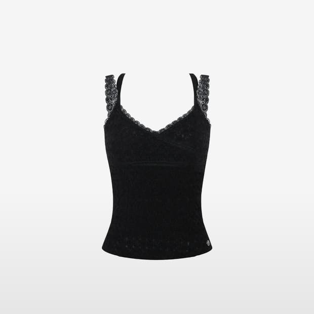 페인오어플레저 VERA LACE TOP black