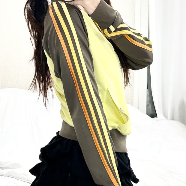 아디다스 JAPAN 브라운 배색 져지