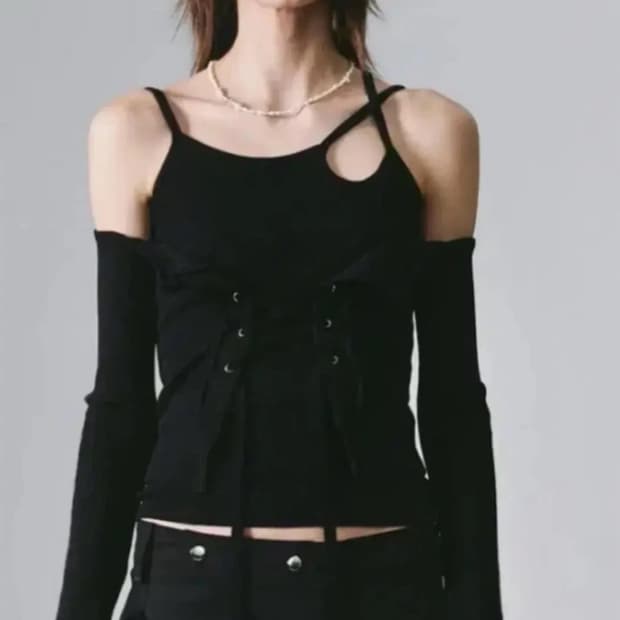 나체 투피스 뷔스티에 가디건