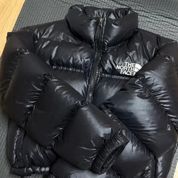 노스페이스 눕시 숏 자켓패딩 M(90)