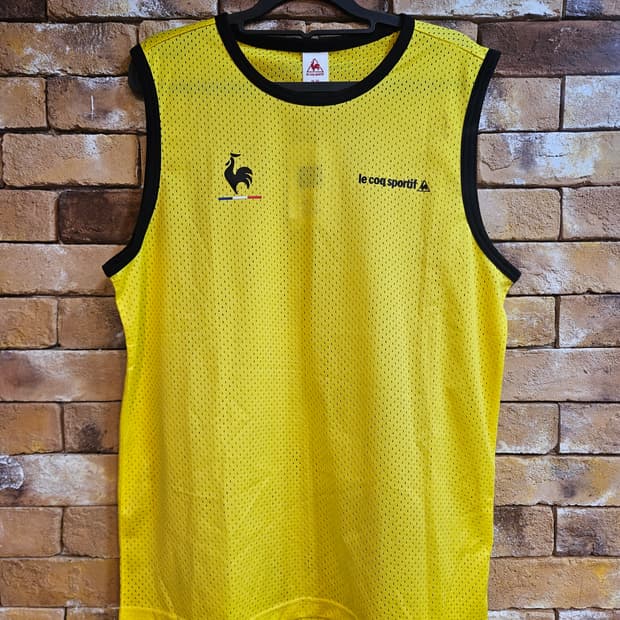 새상품)르꼬끄 스포츠 옐로우 민소매 95(M)