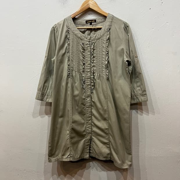 JPN 프릴 셔츠 원피스