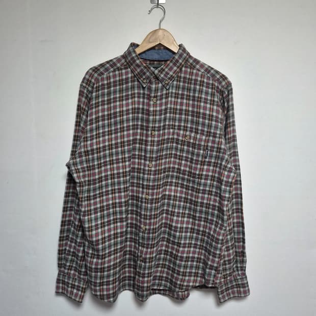 울리치WOOLRICH 체크 플란넬 코튼 셔츠 L - S467