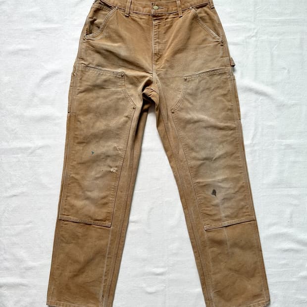 칼하트 B01 브라운 더블니 워크 팬츠 32 (USA made)