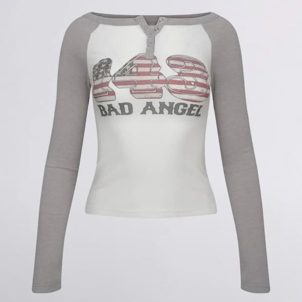 스컬프터 플래그 래글런 티 그레이 M