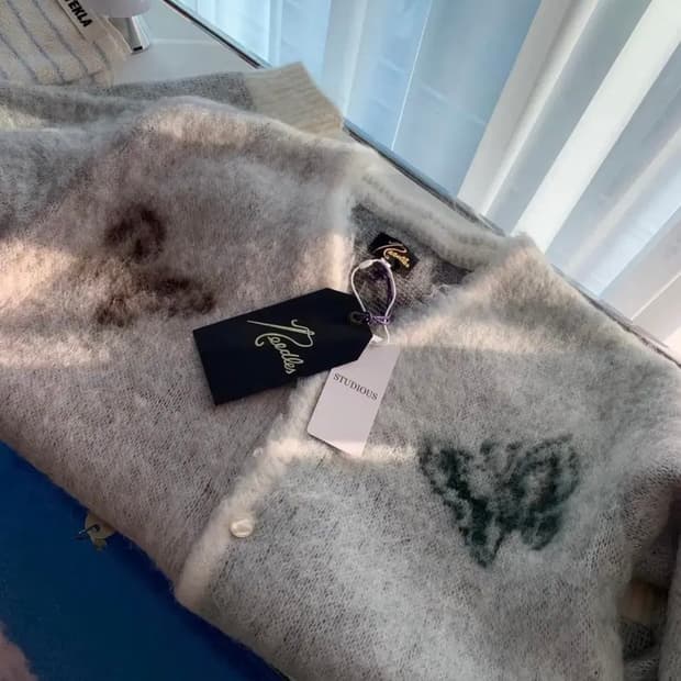 니들스 스튜디오스 모헤어 빠삐용 가디건 s 아이보리