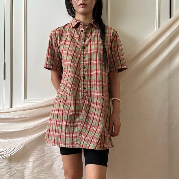 하이스포팅기어 unbalanced sloping shirt dress