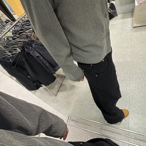 자라 언밸런스 텍스쳐 셔츠