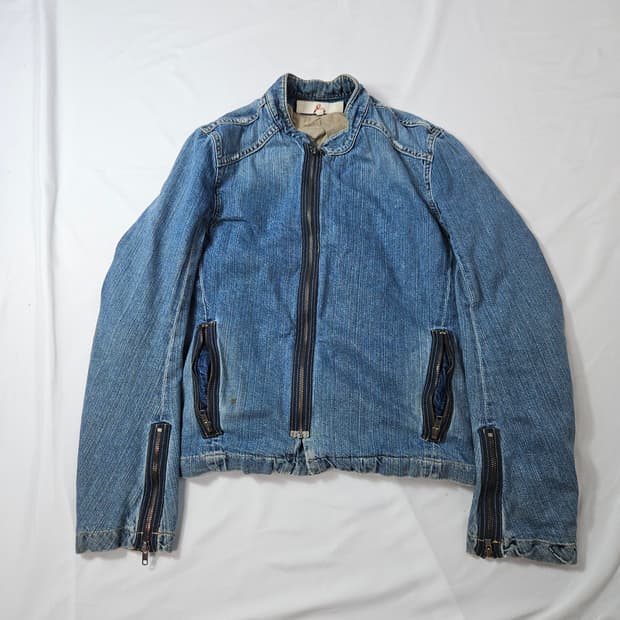 Joie 일본판 재팬디테일 엔지니어드 데님자켓 바이커