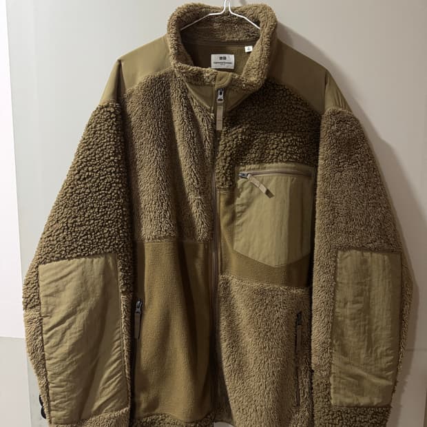 유니클로 엔지니어드 가먼츠 플리즈 집업 XL