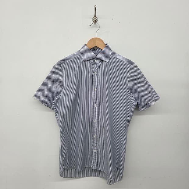 빔즈 beams 스트라이프 반팔 셔츠 남m