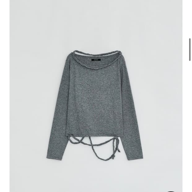 DIAGONAL 다이애그널 BRAID STRING TOP (melange