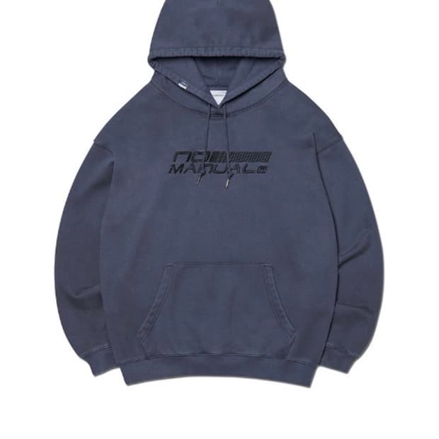 노매뉴얼 OVERDYED SPEED LOGO HOODIE