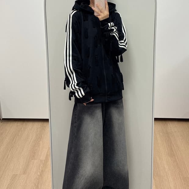 아디다스 X 제레미 스캇 테슬 후드 트랙탑 져지