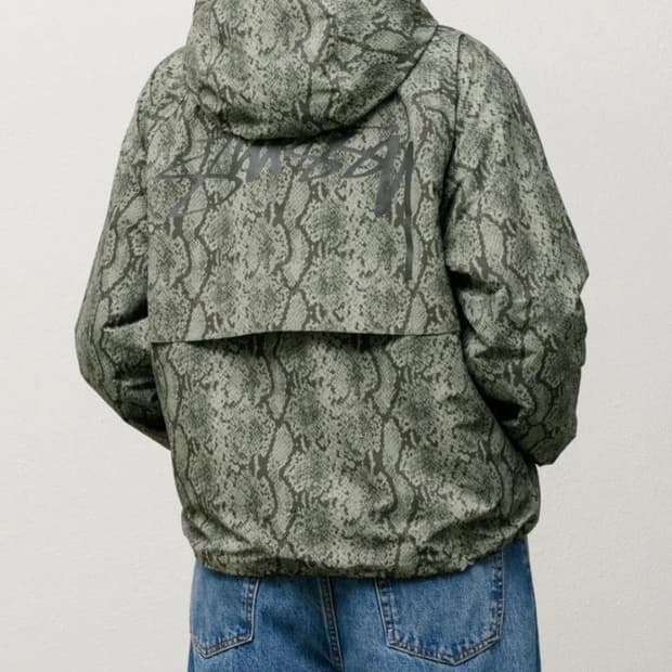 스투시  BEACH SHELL SNAKE PRINT NYLON