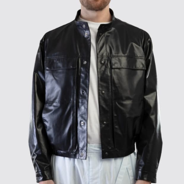 르메르 23ss 레더 블루종