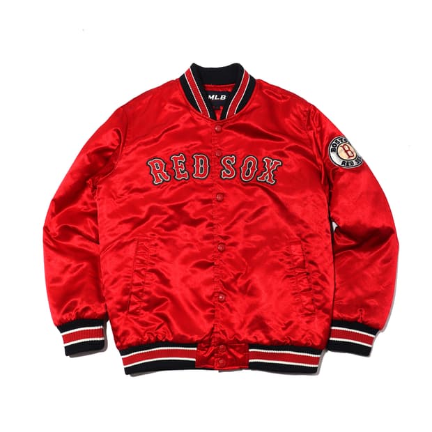 MLB 보스턴 레드삭스 오버핏 바시티 샤틴 점퍼 size 95